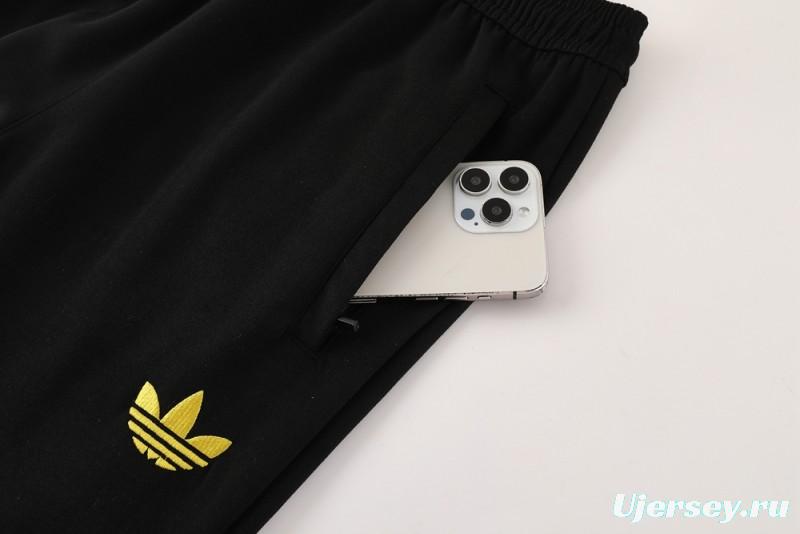 25/26 Juventus Black Hoodie Full Zipper Jacket + Long Pants