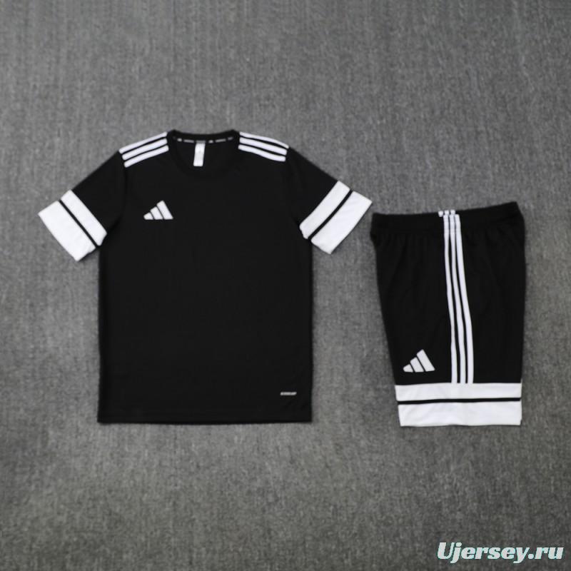 2025 Adidas Black Short Sleeve Jersey+Shorts