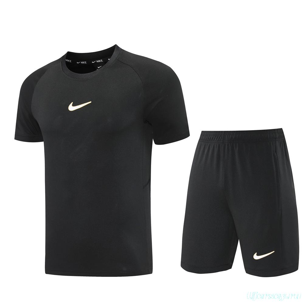 25/26 Nike Black Short Sleeve Jersey+Shorts
