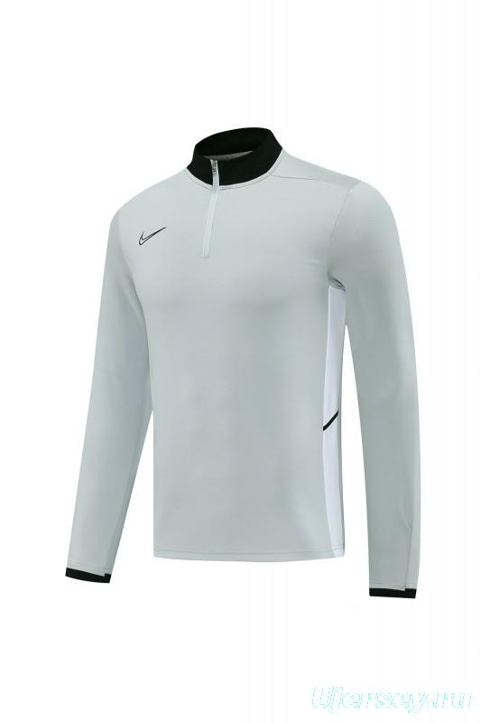 2025 Nike Grey Full Hoodie Zipper Jacket +Long Pants