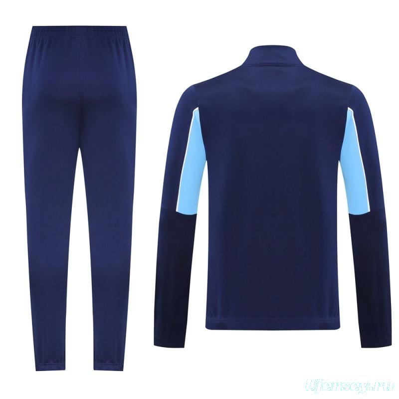 25/26 Olympique Marseille Blue/Navy Full Zipper Jacket +Long Pants