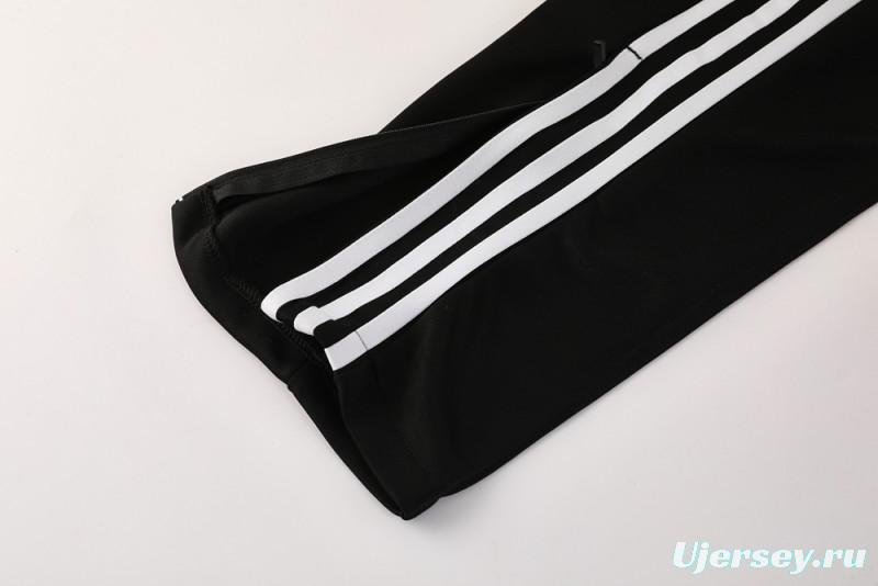 2025 Adidas Original Black Full Hoodie Zipper Jacket +Long Pants