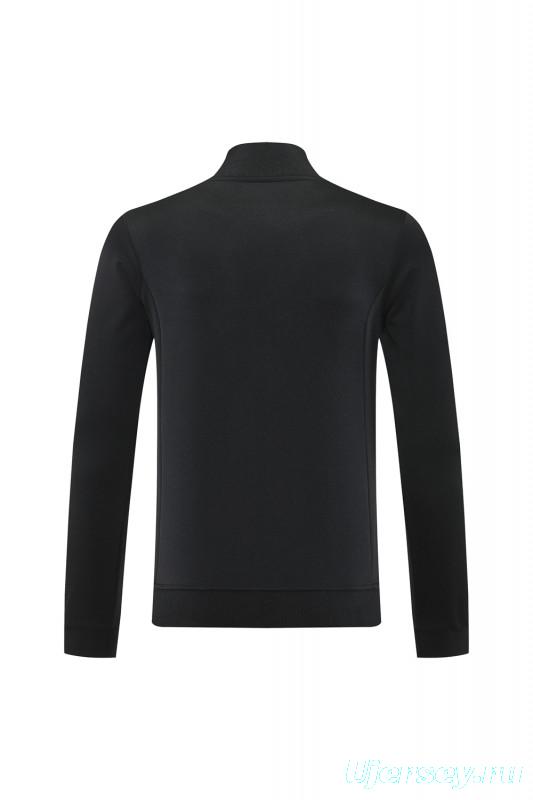 2025 Adidas Black Full Hoodie Zipper Jacket +Long Pants