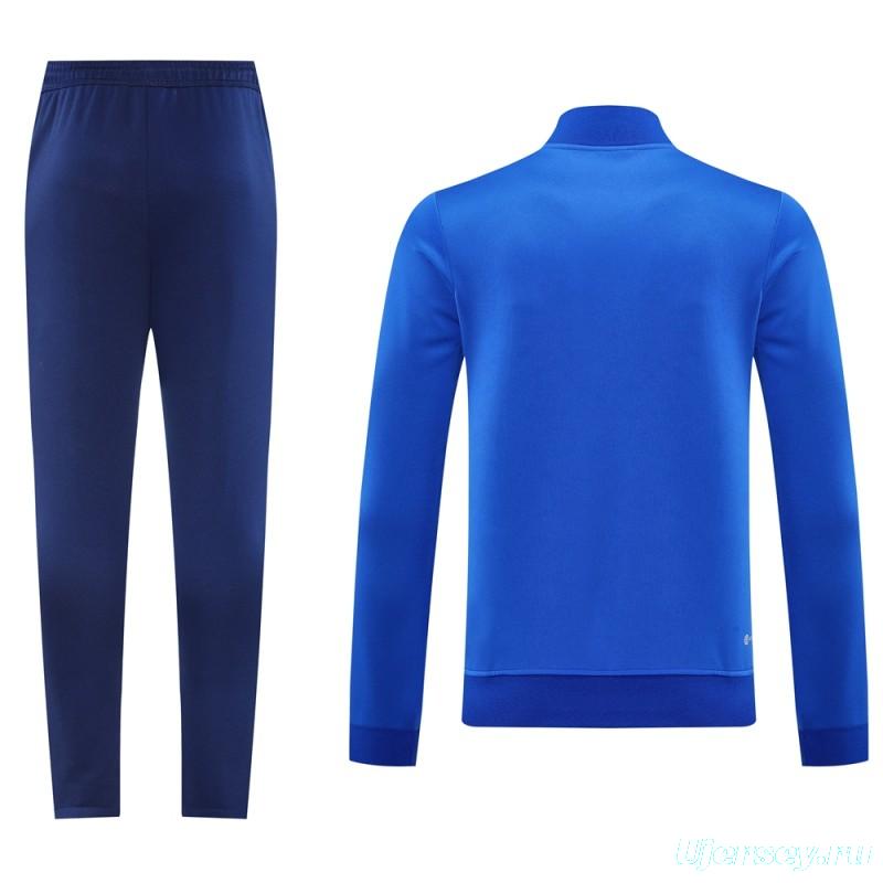 2025 Adidas Blue/Navy Full Zipper Jacket +Long Pants