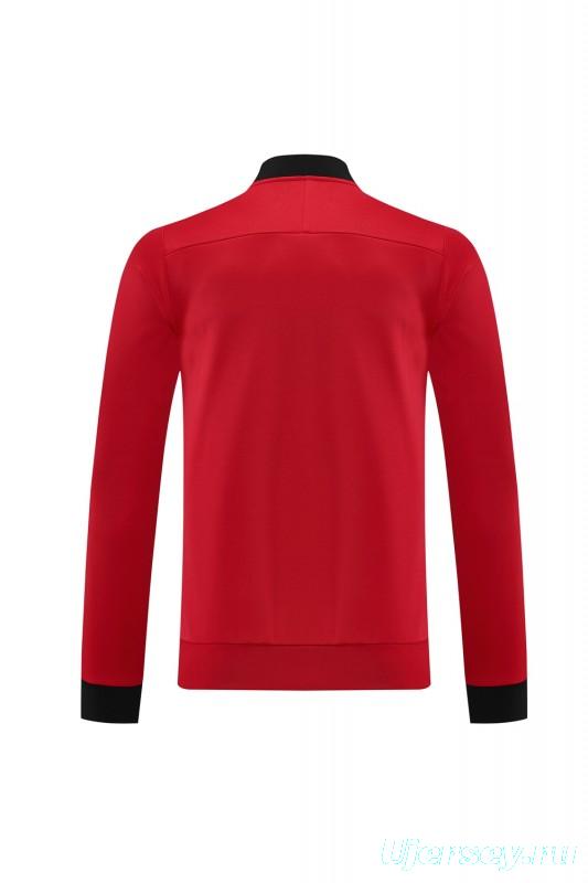 2025 NIKE Red Full Zipper Jacket + Long Pants