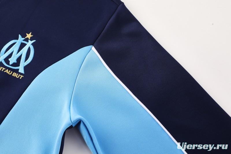 25/26 Olympique Marseille Blue/Navy Full Zipper Jacket +Long Pants