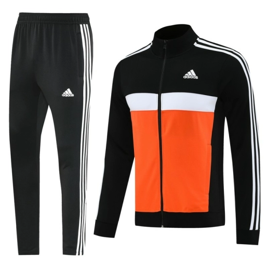 2025 Adidas Orange/Black Full Zipper Jacket +Long Pants