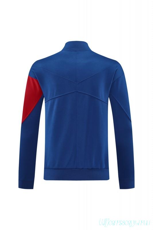 25/26 PSG Blue Full Hoodie Zipper Jacket +Long Pants