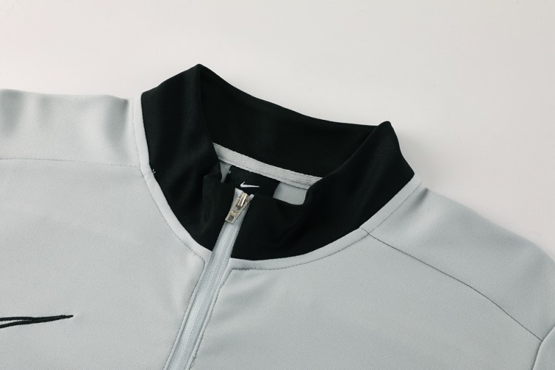 2025 Nike Grey Full Hoodie Zipper Jacket +Long Pants