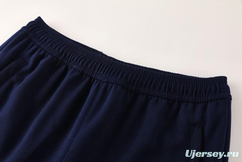 25/26 Real Madrid Navy Hoodie Full Zipper Jacket + Long Pants