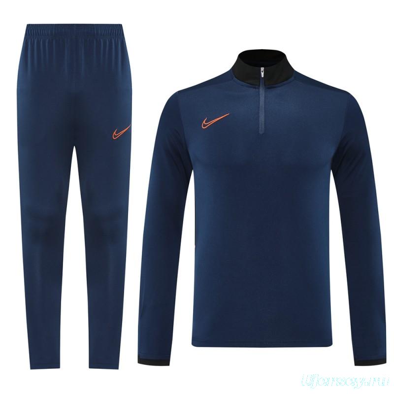 2025 Nike Navy Full Hoodie Zipper Jacket +Long Pants