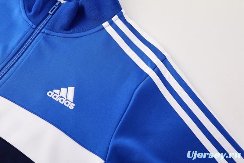 2025 Adidas Blue/Navy Full Zipper Jacket +Long Pants