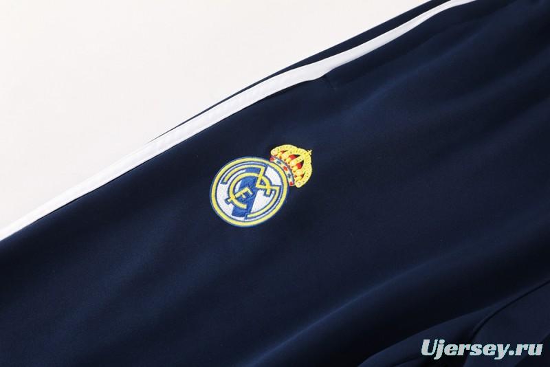 25/26 Real Madrid Navy/White Full Zipper Jacket +Long Pants