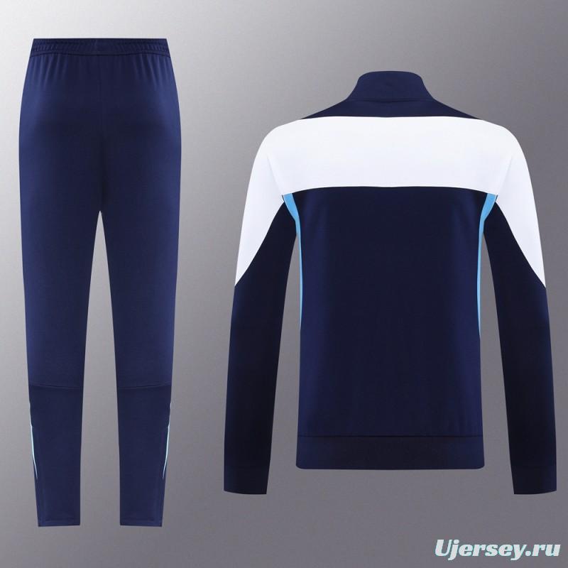 2025 NIKE Light Blue/Navy Full Zipper Jacket +Long Pants