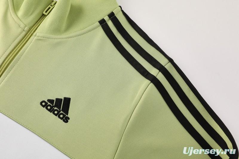 2025 Adidas Light Green/Black Full Zipper Jacket +Long Pants