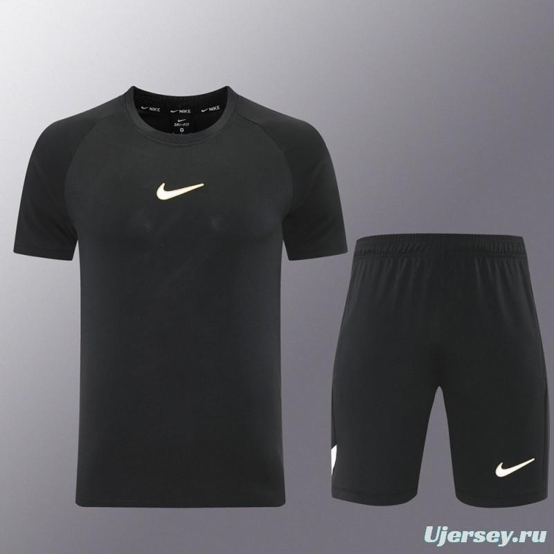 25/26 Nike Black Short Sleeve Jersey+Shorts