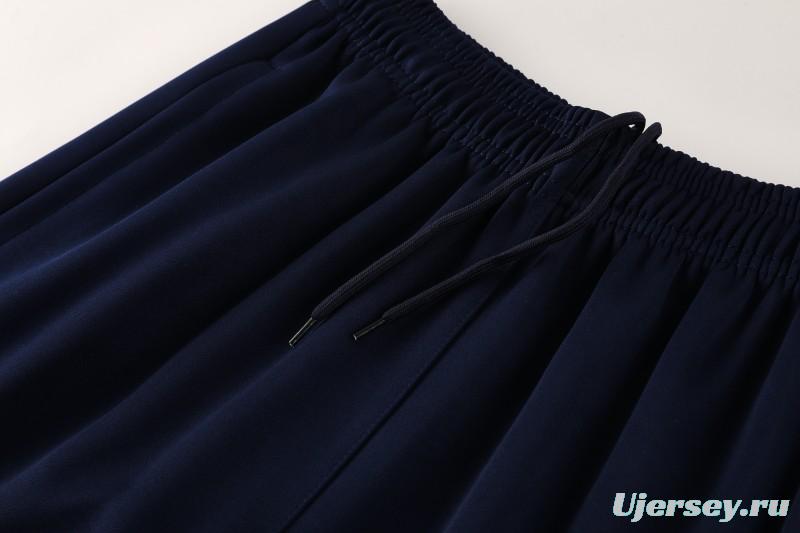 2025 Nike White/Navy Full Hoodie Zipper Jacket +Long Pants