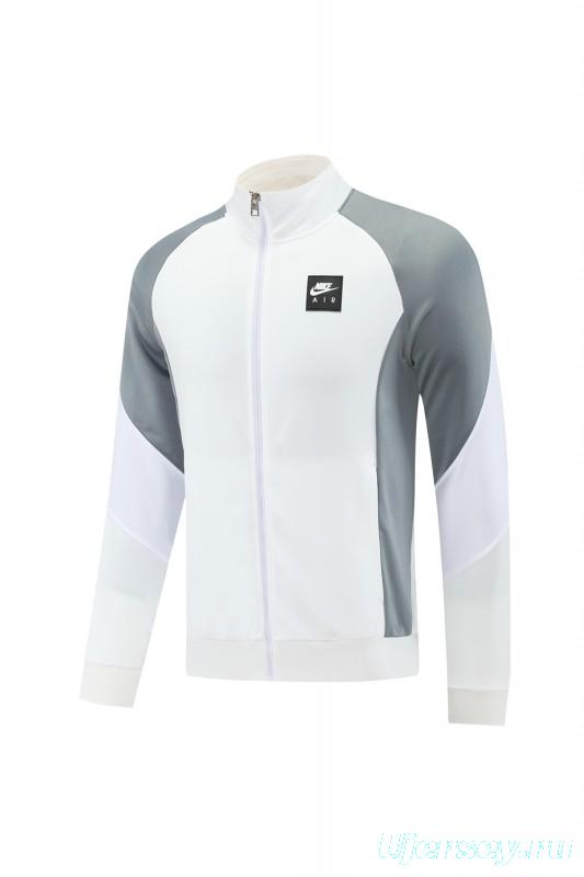 2025 NIKE WHITE/Grey Full Zipper Jacket +Long Pants