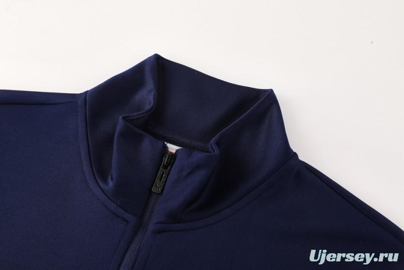 25/26 Olympique Marseille Blue/Navy Full Zipper Jacket +Long Pants