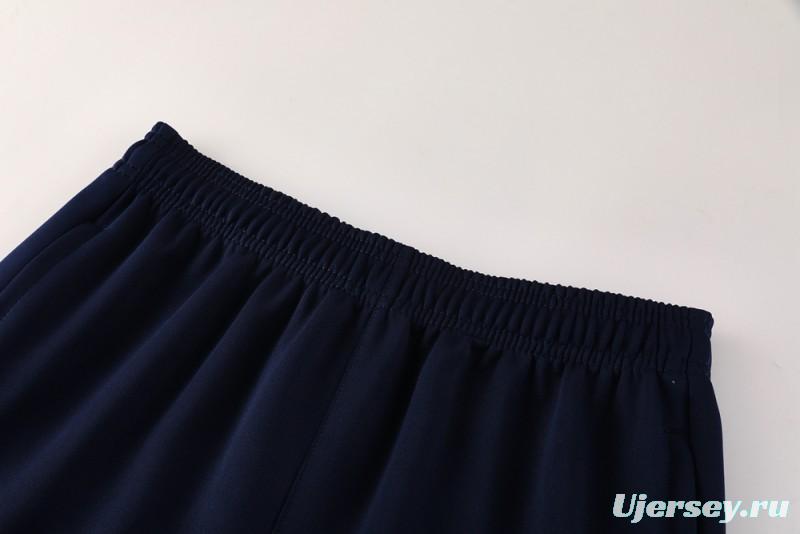 2025 Nike Blue Full Hoodie Zipper Jacket +Long Pants