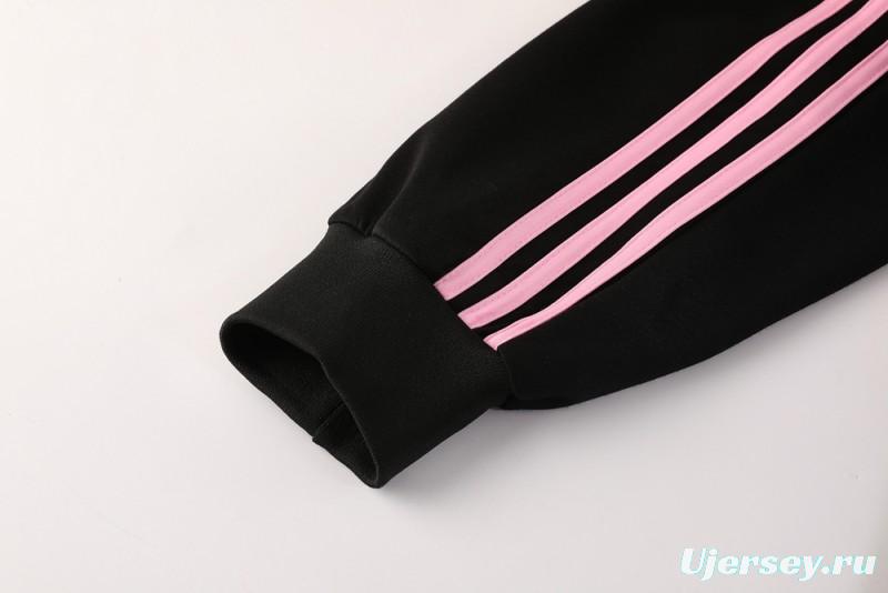 2025 Inter Miami Black Full Hoodie Zipper Jacket +Long Pants