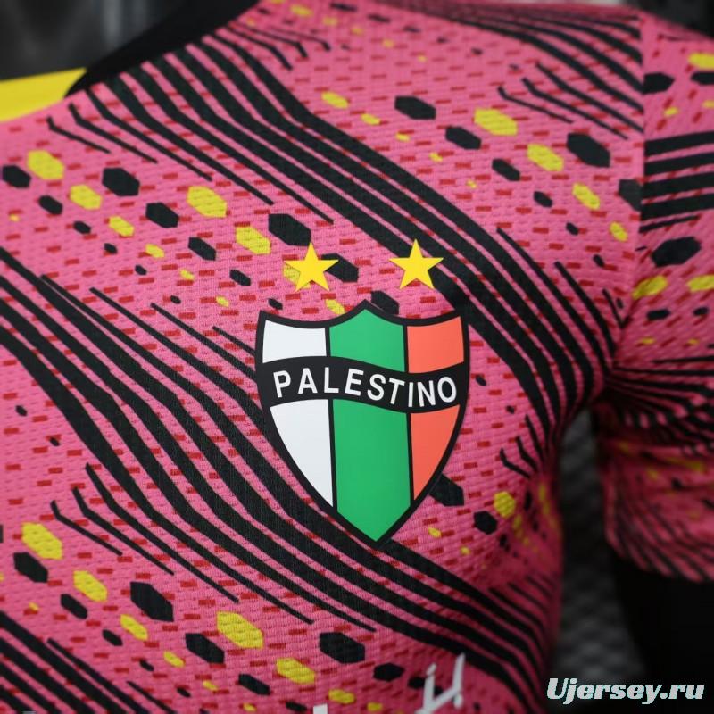 Player Version 25/26 CD Palestine Pink with Geometric Wave Pattern Jersey