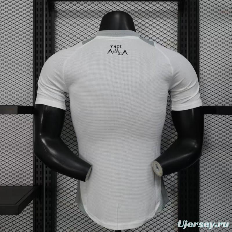 Player Version 2025 Algeria White with Traditional Pattern Jersey