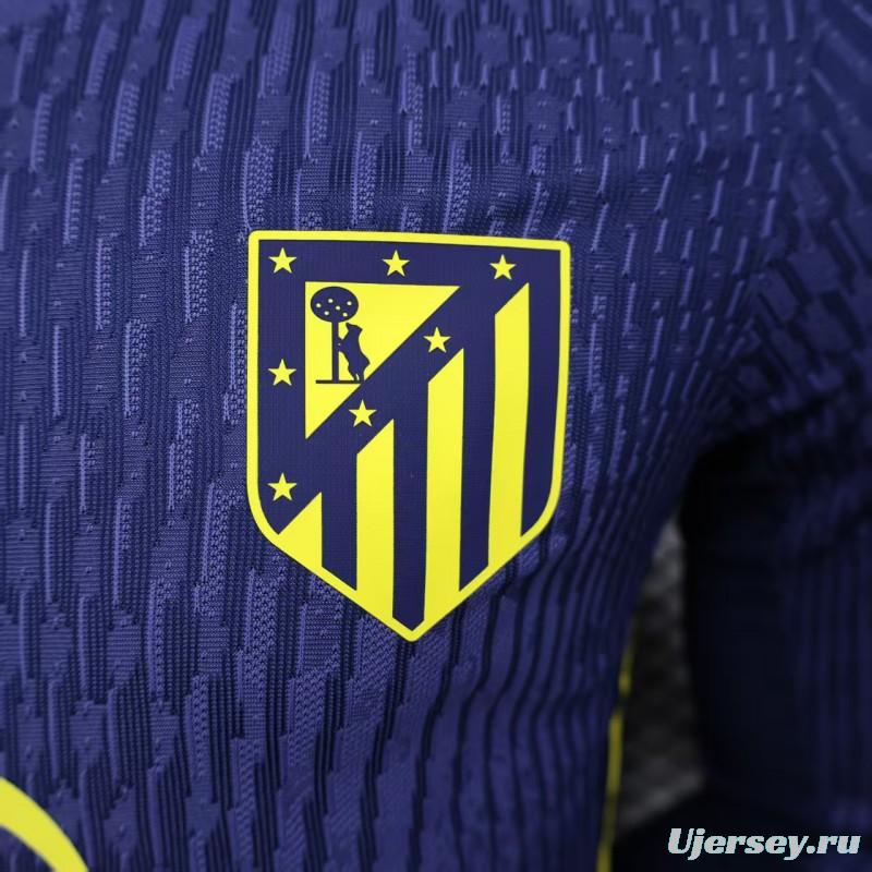 Player Version 25/26 Atletico Madrid Away Blue Long Sleeve Jersey