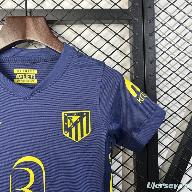 25/26 Kids Atletico Madrid Away Size 16-28 Jersey