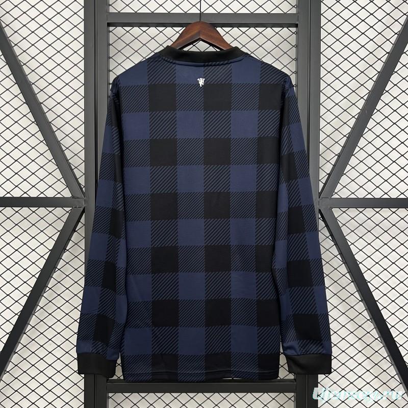 13/14 Retro Manchester United Long Sleeve Black Jersey