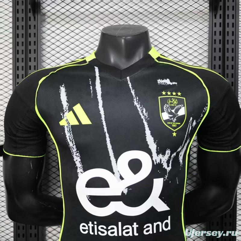 Player Version 25/26 Al Ahly FC Away Black Jersey