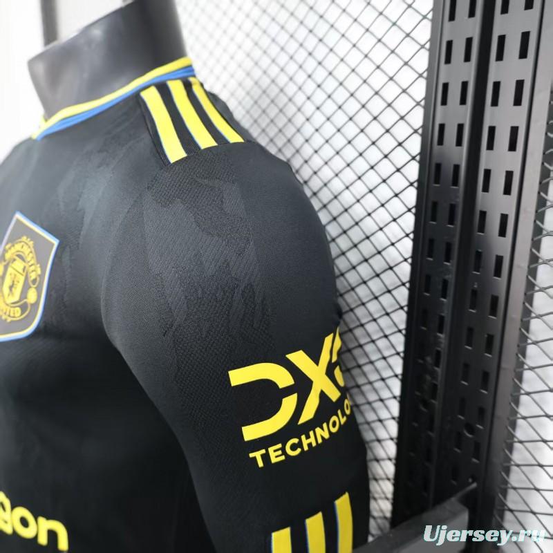 Player Version 25/26 Manchester United Third Black Long Sleeve Jersey