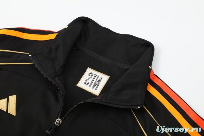 25/26 Arsenal Black Full Zipper Jacket + Long Pants