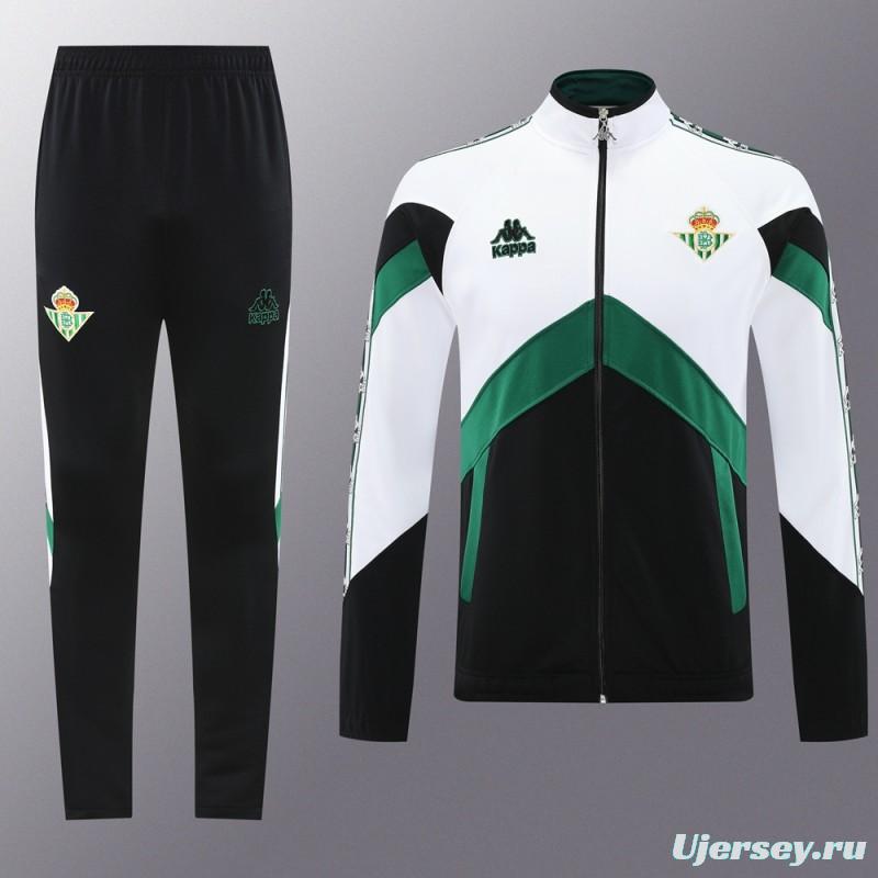 25/26 Real Betis WHITE/Black/Green Full Zipper Jacket + Long Pants