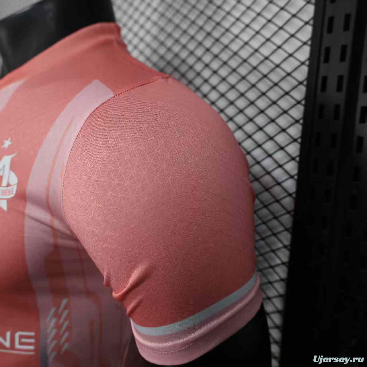 Player Version 25/26 Olympique de Marseille Pink with Geometric Pattern Jersey