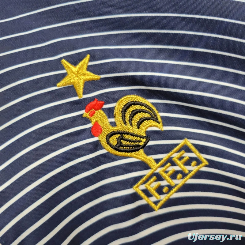 2025 France Jacket Blue/White Stripe Windbreaker