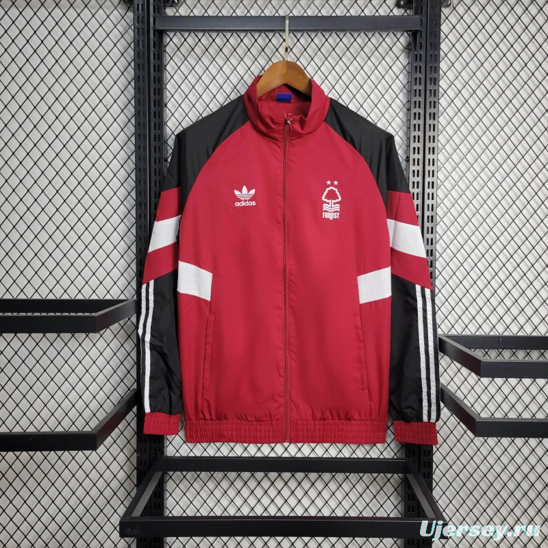 25/26 Nottingham Forest Jacket Red Windbreaker