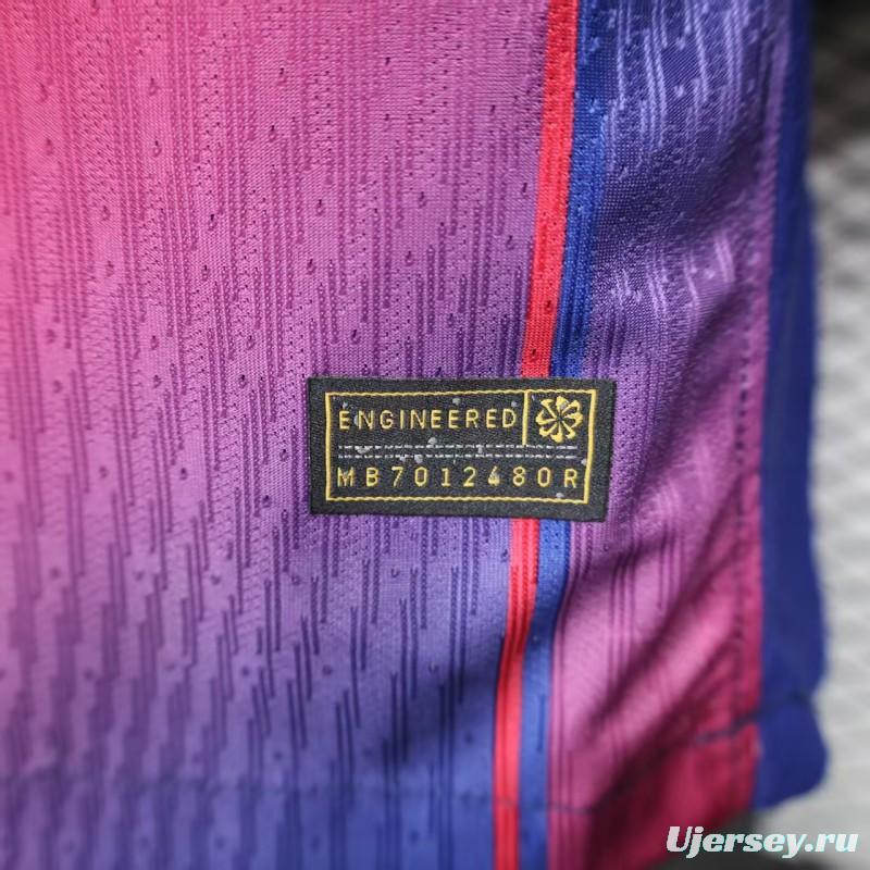 Player Version 25/26 Barcelona Home Jersey Without Sponsor