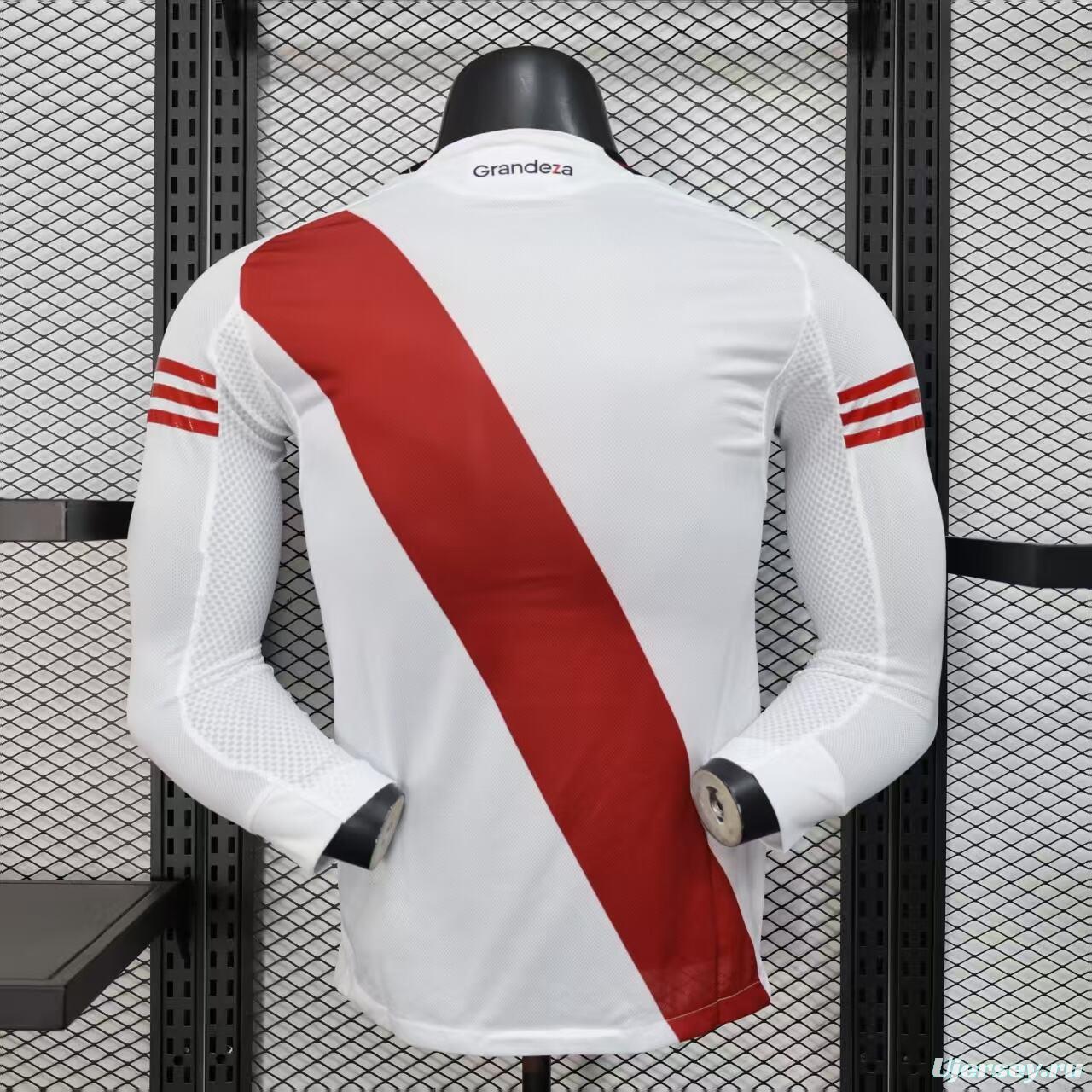 Player Version 25/26 River Plate Home Long Sleeve Jersey