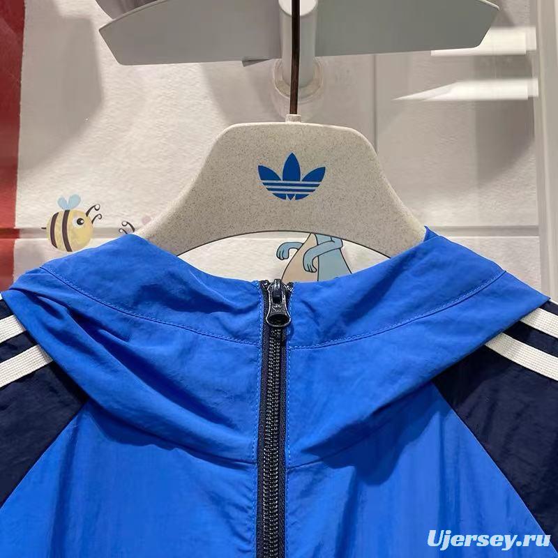 2025 Adidas Original Navy/Green White Windbreaker