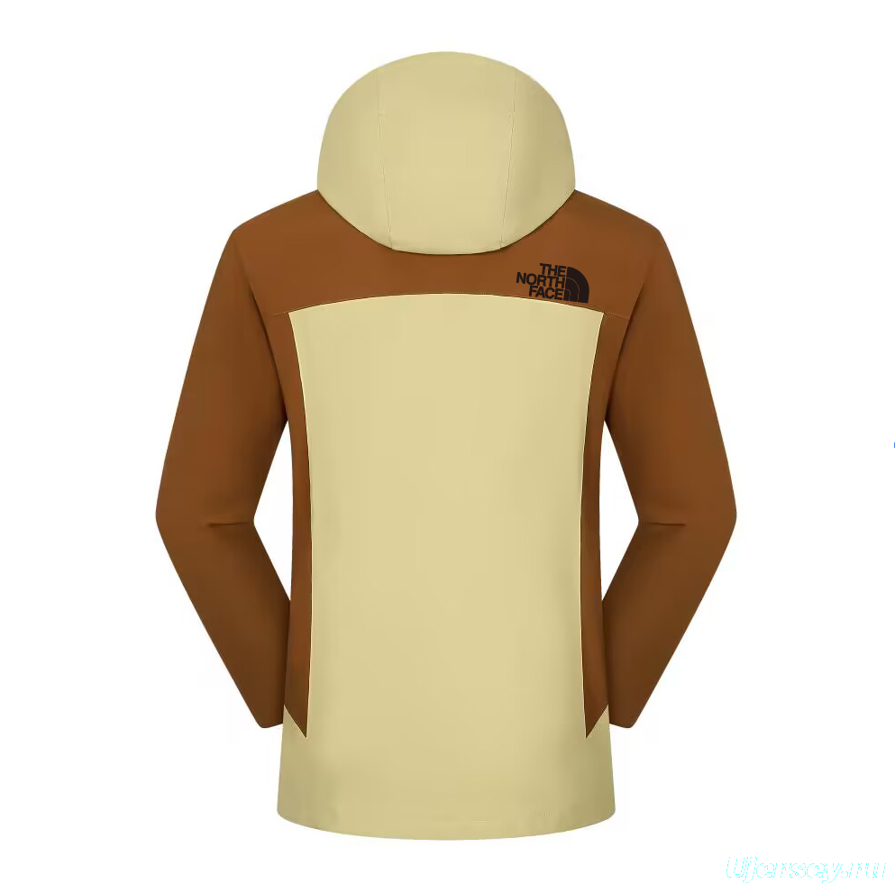 2025 The North Face Alpine Terrain Jacket - Sage Green/Cream Colorblock with Adjustable Hood