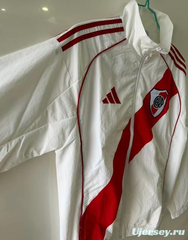 25/26 River Plate White Windbreaker