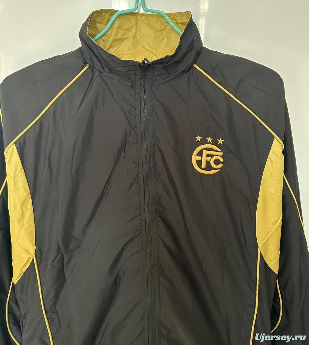 25/26 Equipo FC Reversible Golden/Black Reversible  Windbreaker