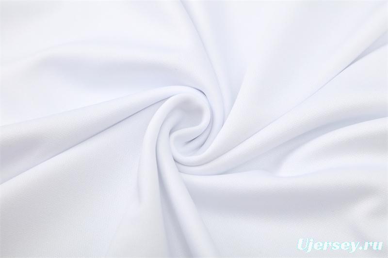 Retro 04/05 Real Madrid White Half Zipper Jacket