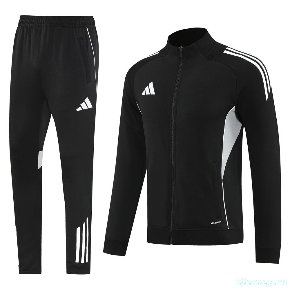2025 Adidas Black Full Zipper Jacket + Long Pants