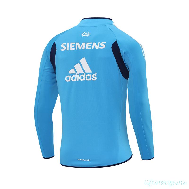 Retro 05/06 Real Madrid Light Blue Half Zipper Jacket