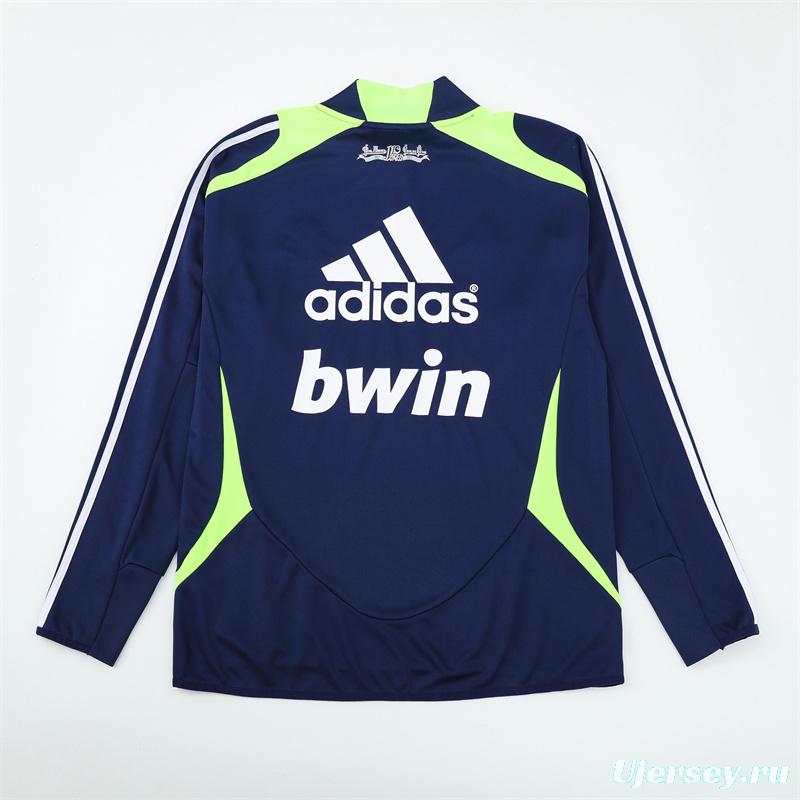 Retro 12/13 Real Madrid Royal Blue Half Zipper Jacket+Long Pants