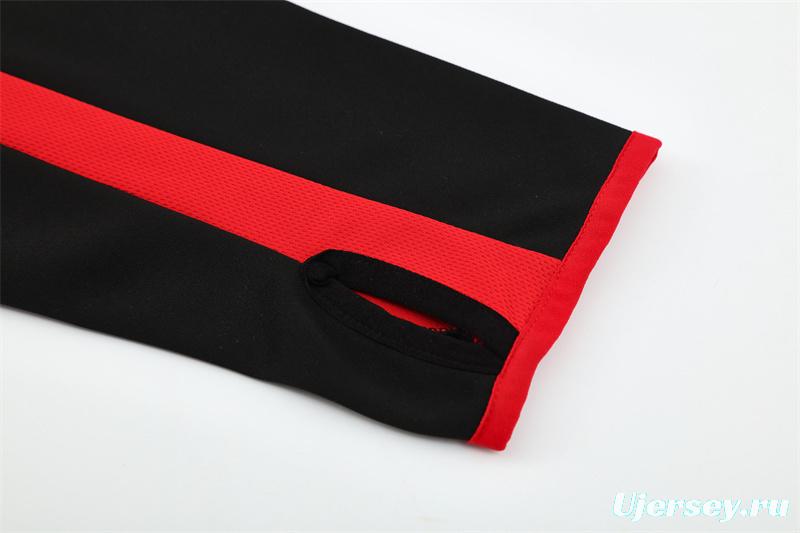 Retro 05/06 AC Milan Black Half Zipper Jacket+Long Pants