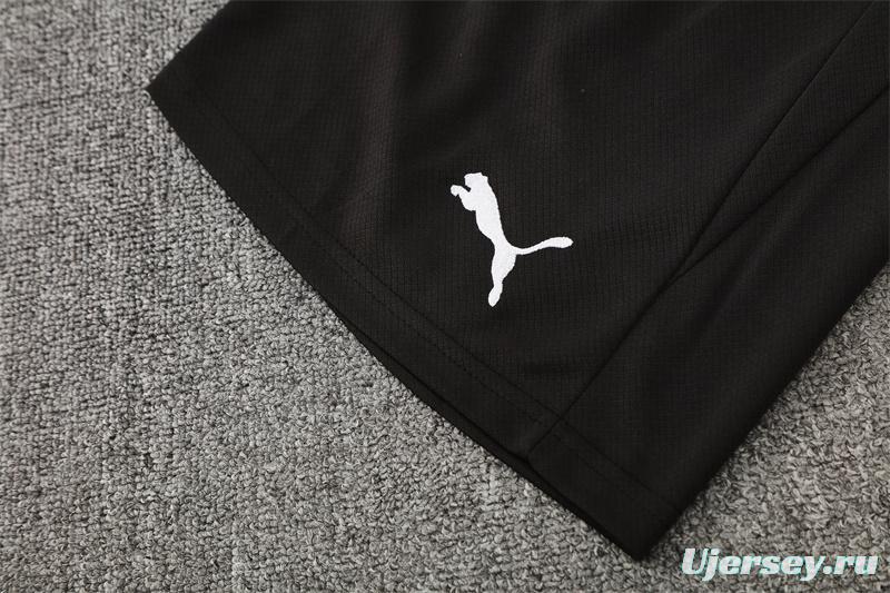 25/26 Manchester City Black with XS Short Sleeve+Soccer Shorts