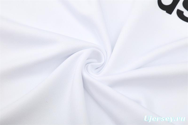 Retro 03/04 AC Milan White Half Zipper Jacket+Long Pants